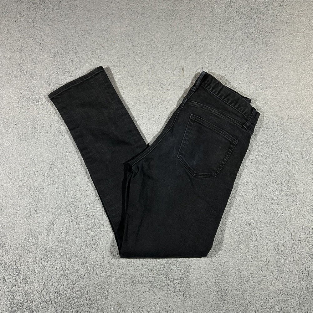 Uniqlo Selvedge Slim Fit Jeans Mens 29x32 Black Comfort Denim Lightweight #3972